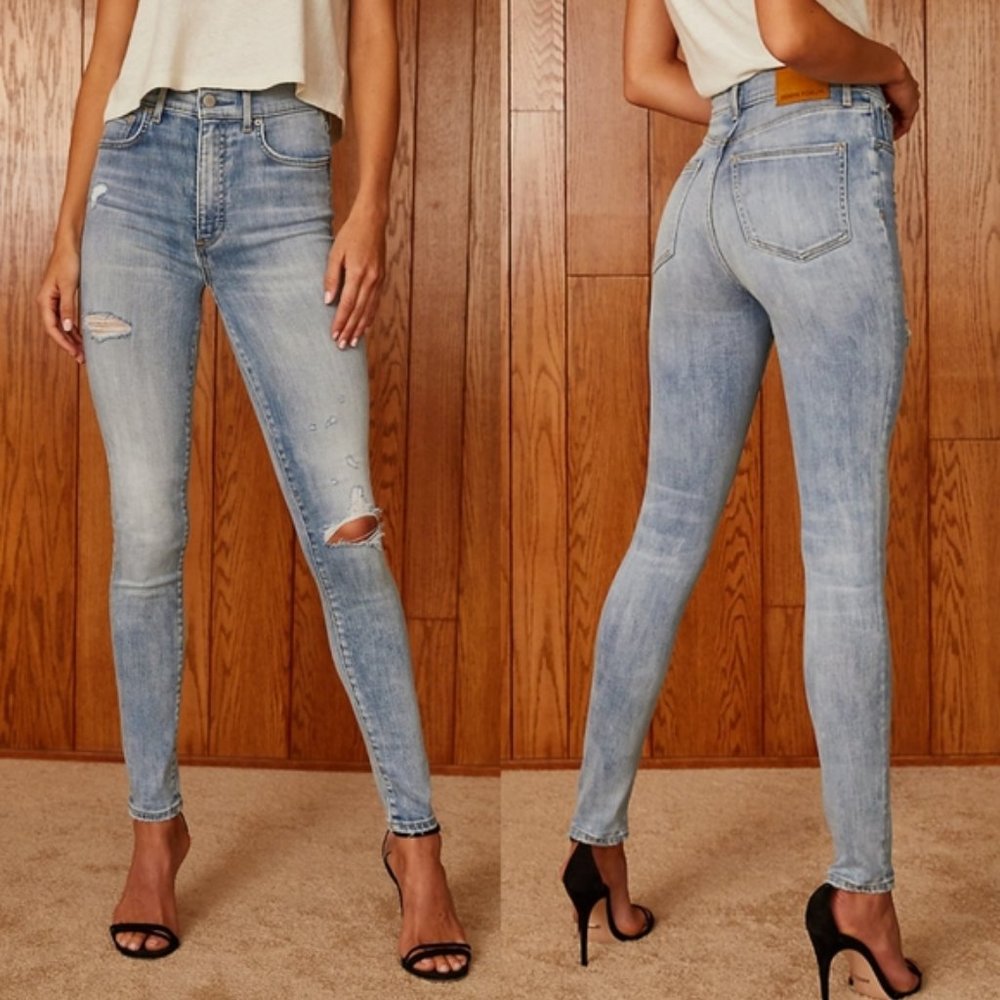 Denim Forum Lola High Rise Skinny Jeans